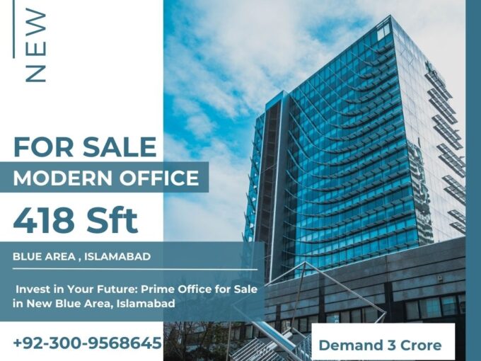 Invest In Your Future: Prime Office For Sale In New Blue Area, Islamabad on Instalments