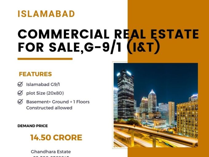 Commercial Real Estate Opportunity in I&T G-9/1, Islamabad!