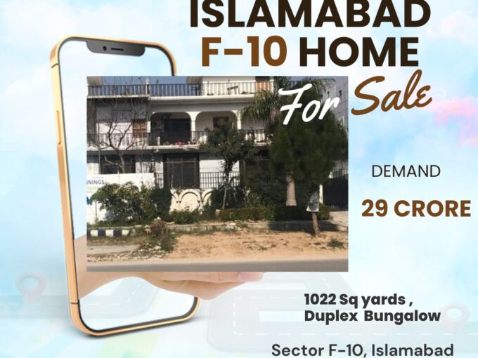 Bungalow for Sale in Sector F-10, Islamabad 1022 Sq yards (2 Kanal)