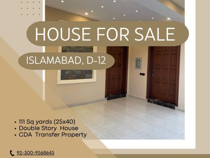 D-12 House for Sale (