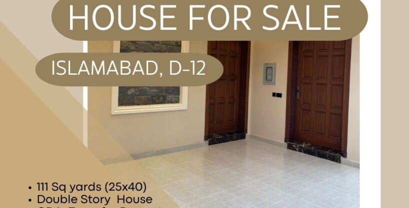 House for Sale in Islamabad – Sector D-12/3