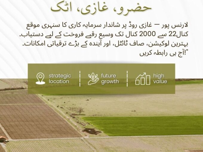 Agricultural & Industrial Land for Sale – Lawrence pur Hazro, Attock
