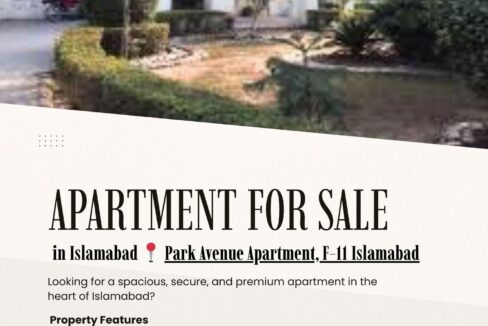 Apartment for Sale in F-11 Islamabad – Luxury Living at Its Best 📍 Park View Apartment, F-11 Islamabad
