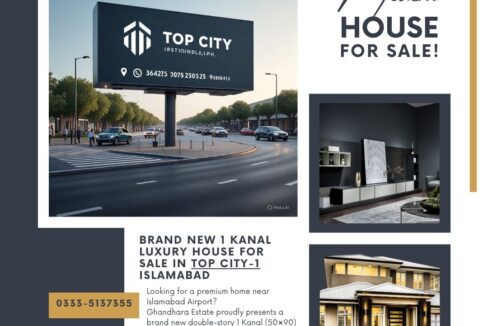 Brand New 1 Kanal Luxury House for Sale in Top City-1 Islamabad