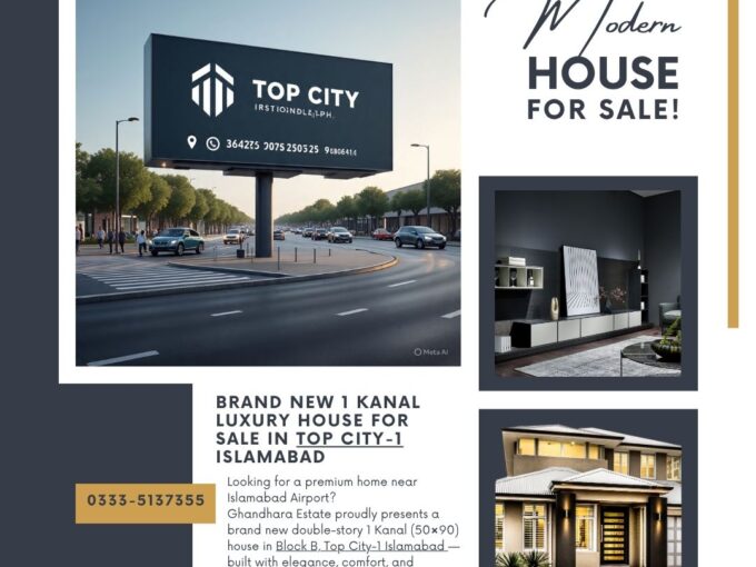Brand New 1 Kanal Luxury House for Sale in Top City-1 Islamabad