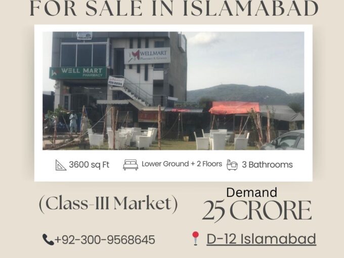 Commercial Property for Sale in D-12 Islamabad