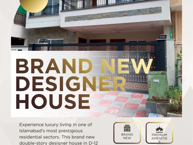 Brand New Designer House for Sale in D-12 Islamabad