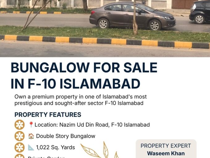 Bungalow for Sale F-10 Islamabad