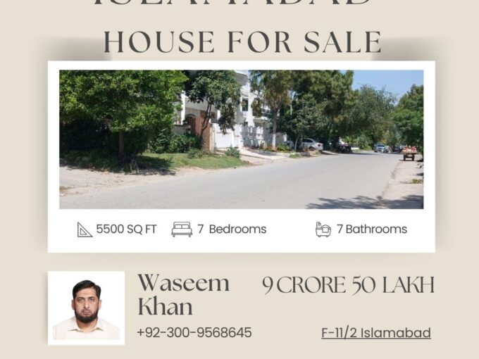 Triple Story House for Sale in F-11/2 Islamabad