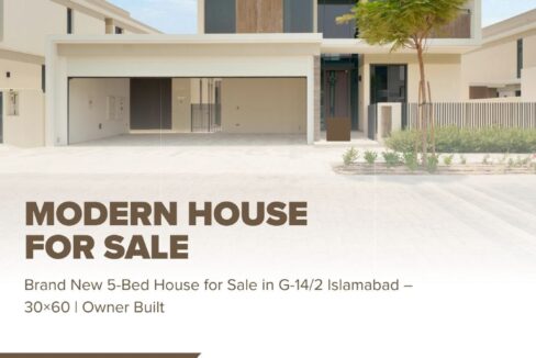 Brand New 5-Bed House for Sale in G-14/2 Islamabad – 30×60 | Owner Built