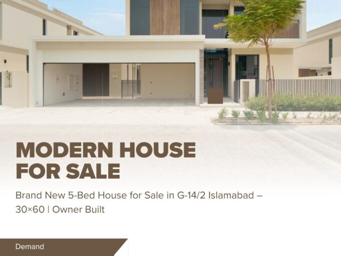 Brand New 5-Bed House for Sale in G-14/2 Islamabad – 30×60 | Owner Built
