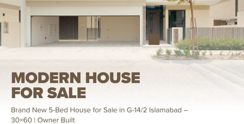 Brand New 5 Bed House for Sale in G-14/2 Islamabad | 30×60