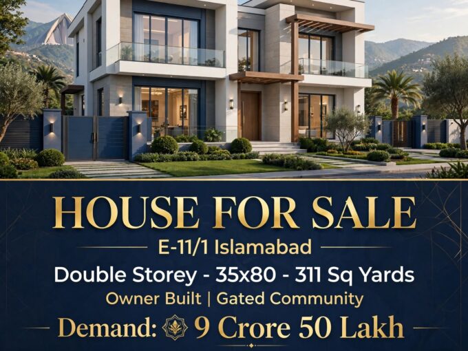 House for Sale in E-11/1 Islamabad – 35x80 | 311 Sq Yards