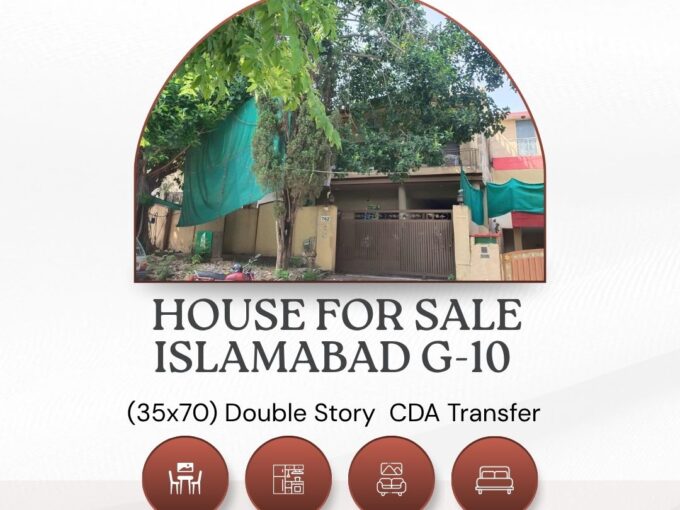 House for Sale in G-10 Islamabad – 11 Marla Double-Story House