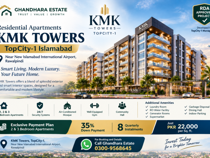 KMK Towers Residential Apartments – TopCity-1 Islamabad